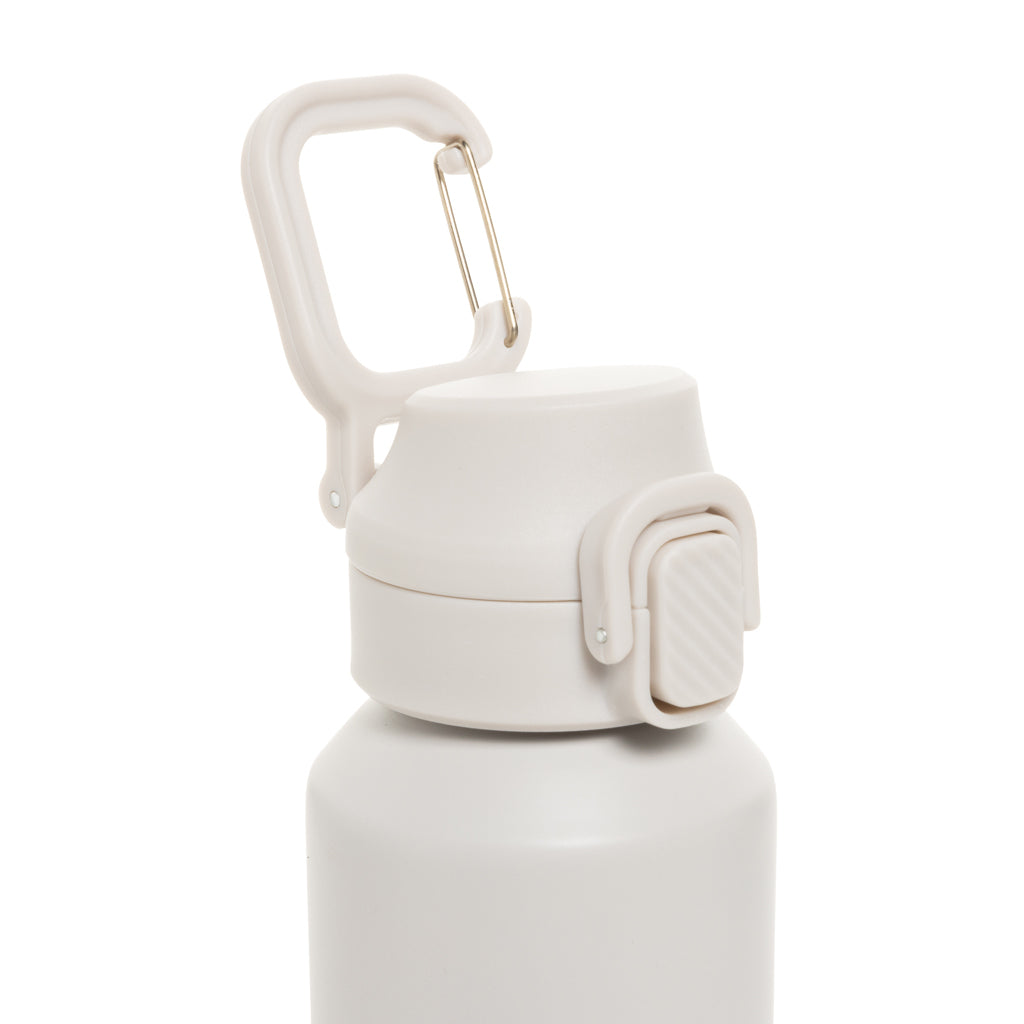 Via RCS Re-Steel Sportflasche mit Verschluss, 600ml – beige