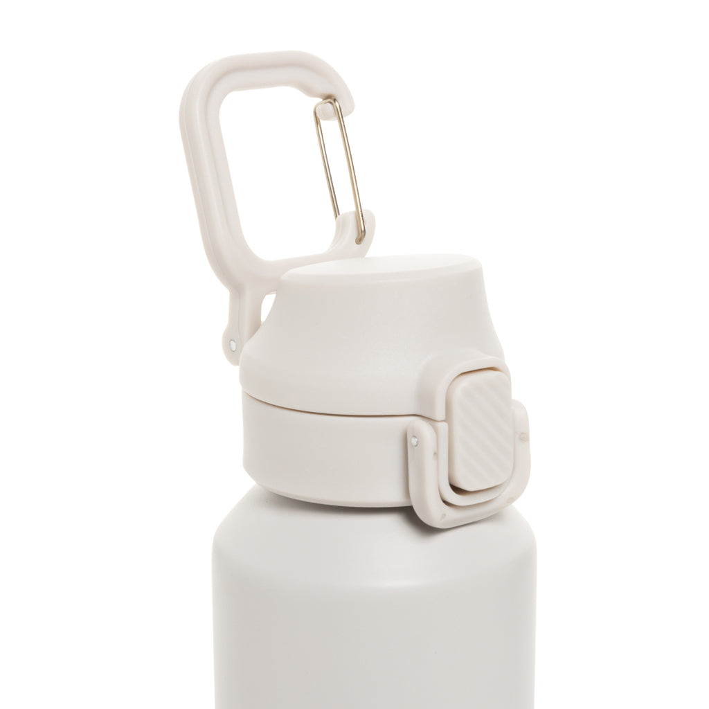 Via RCS Re-Steel Sportflasche mit Verschluss, 600ml – beige
