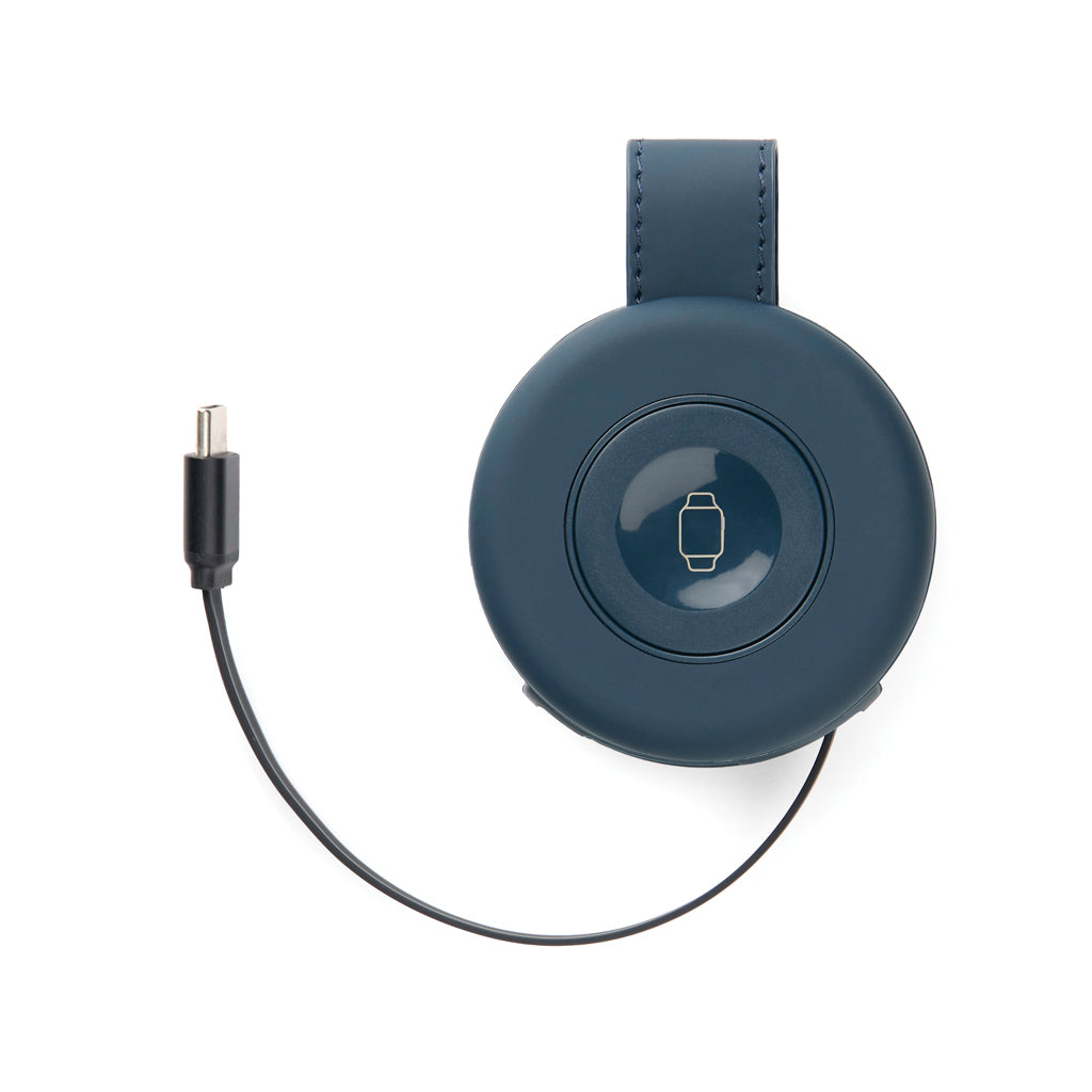 VINGA Baltimore 2-in-1 kabelloser 15W RCS Travel Charger – navy blau