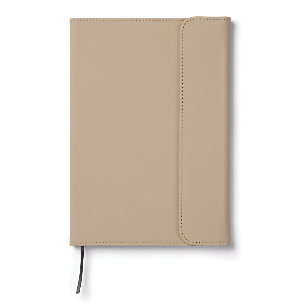 VINGA Baltimore GRS-zertifiziertes Papier & PU-Notizbuch – greige