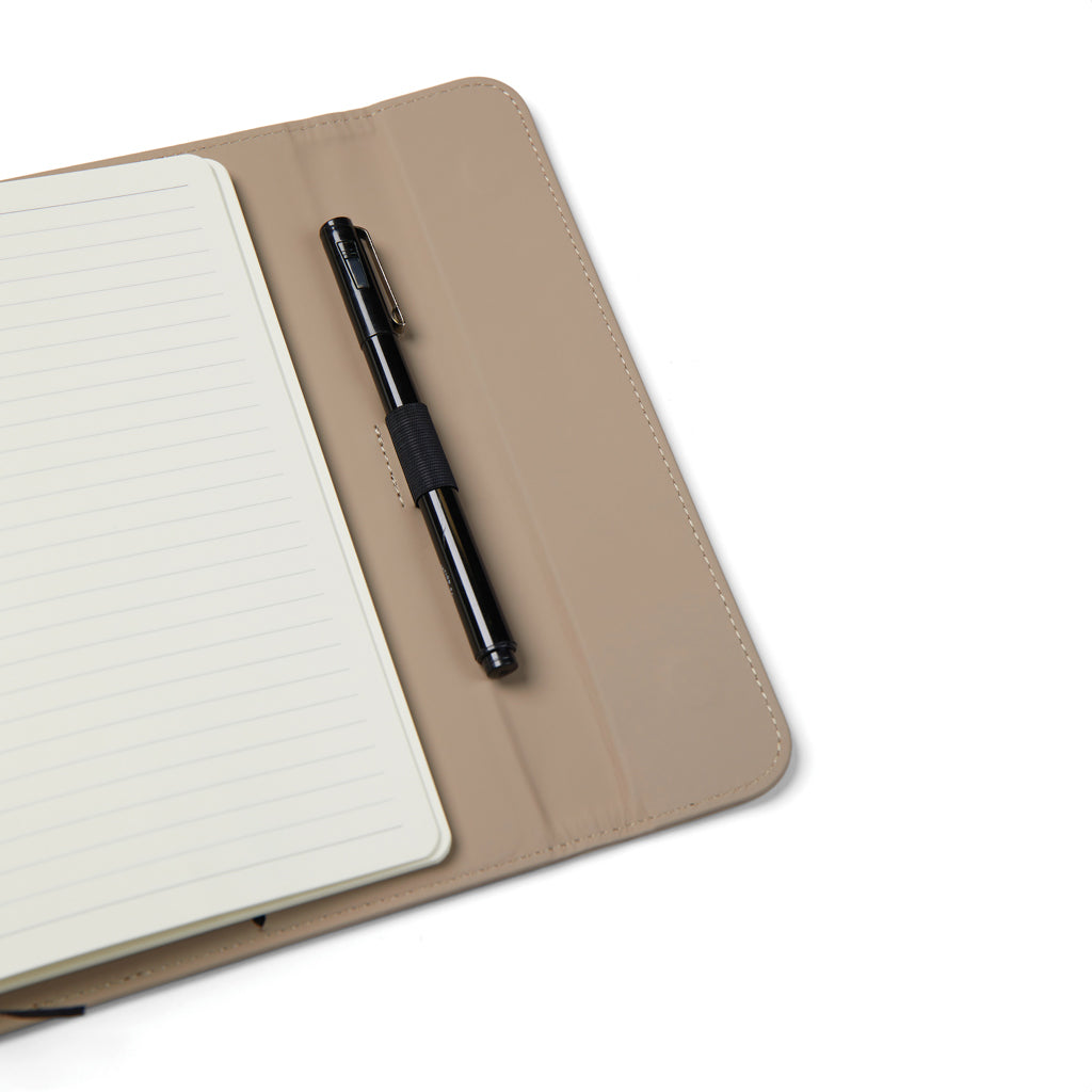 VINGA Baltimore GRS-zertifiziertes Papier & PU-Notizbuch – greige