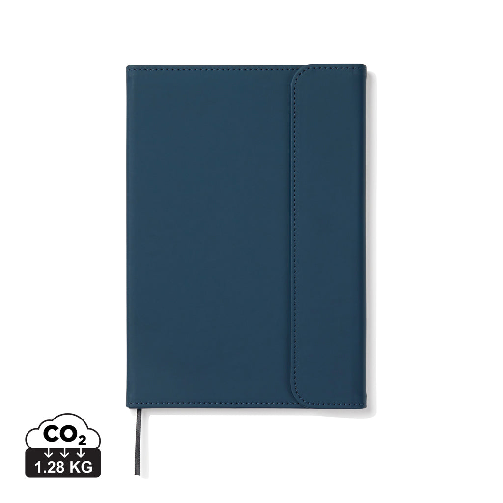 VINGA Baltimore GRS-zertifiziertes Papier & PU-Notizbuch – navy blau