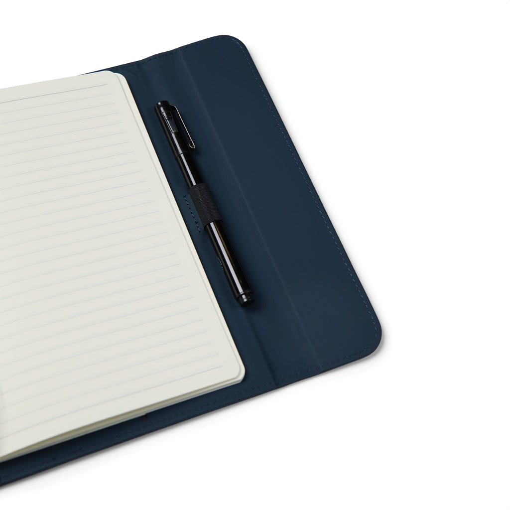 VINGA Baltimore GRS-zertifiziertes Papier & PU-Notizbuch – navy blau
