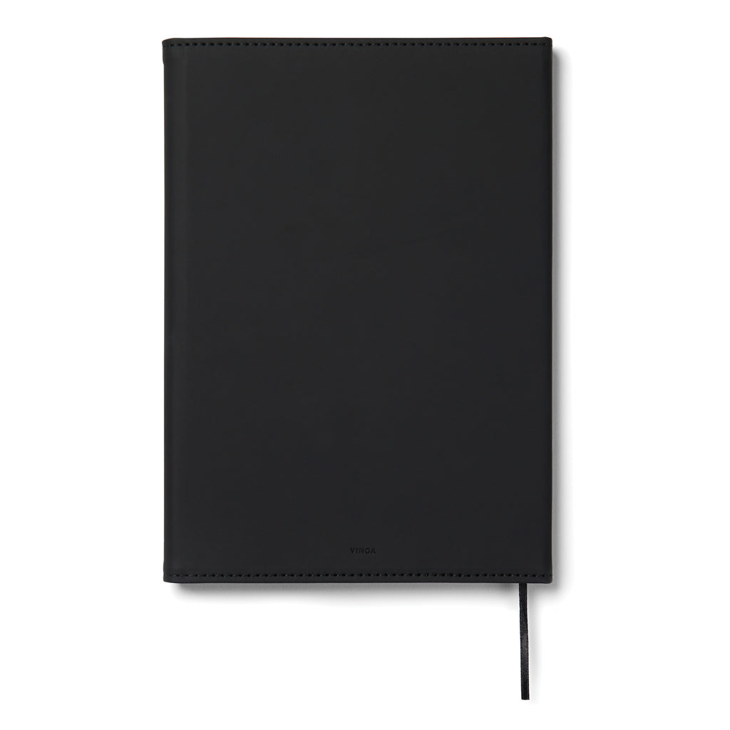 VINGA Baltimore GRS-zertifiziertes Papier & PU-Notizbuch – schwarz