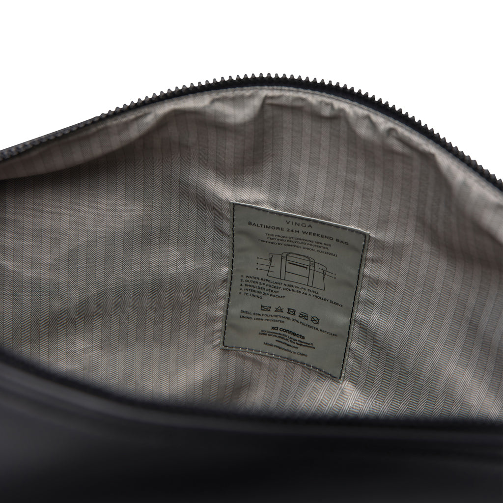 VINGA Baltimore RCS 24h Wochenendtasche – schwarz