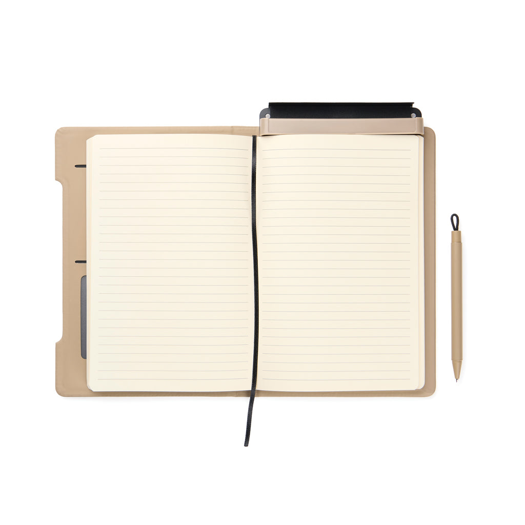 VINGA Baltimore RCS 4-in-1 nachfüllbares Notizbuch – greige