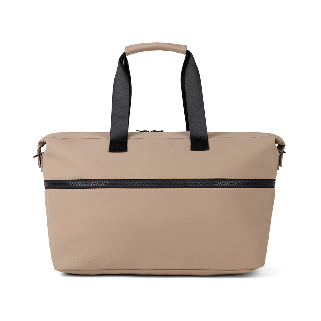 VINGA Baltimore RCS – erweiterbare Wochenendtasche – greige