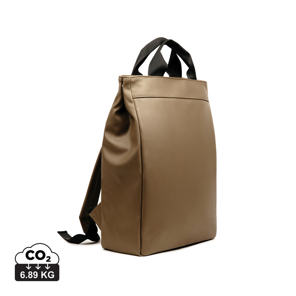VINGA Bermond Rucksack aus RCS recyceltem PU – braun