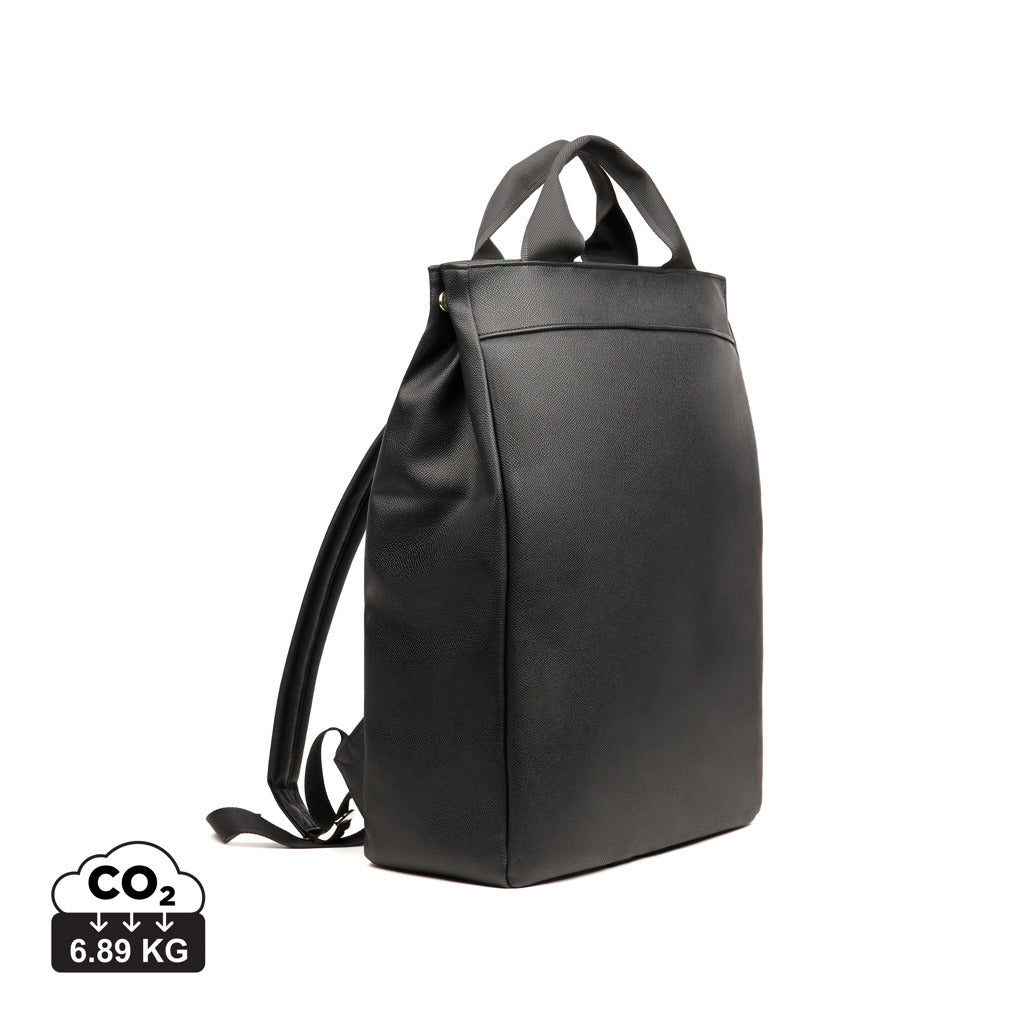 VINGA Bermond Rucksack aus RCS recyceltem PU – schwarz