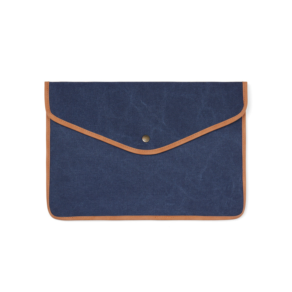 VINGA Bosler 14" Laptop-Tasche aus GRS recyceltem Canvas – navy blau