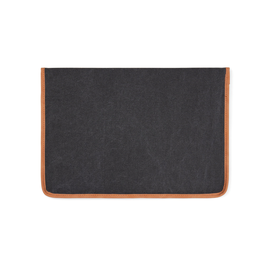 VINGA Bosler 14" Laptop-Tasche aus GRS recyceltem Canvas – schwarz
