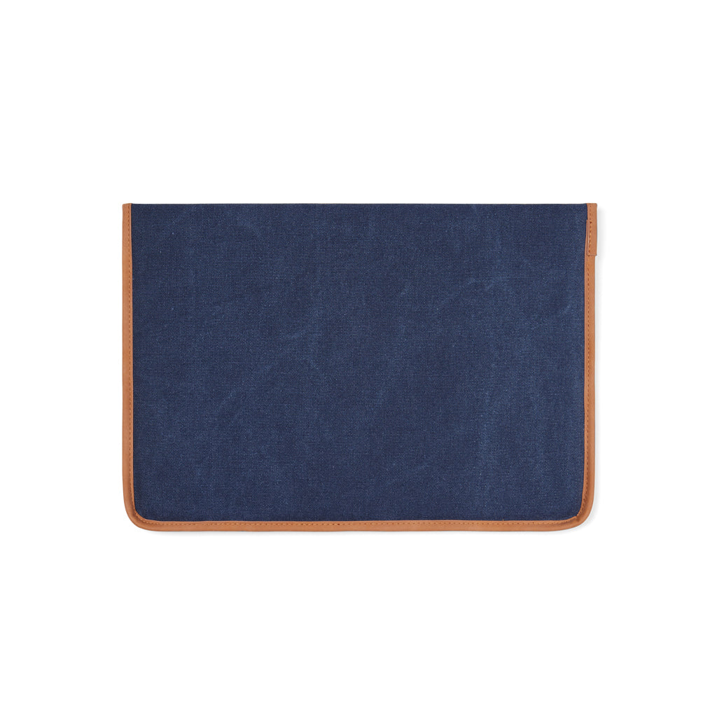 VINGA Bosler 16" Laptop-Tasche aus GRS recyceltem Canvas – navy blau