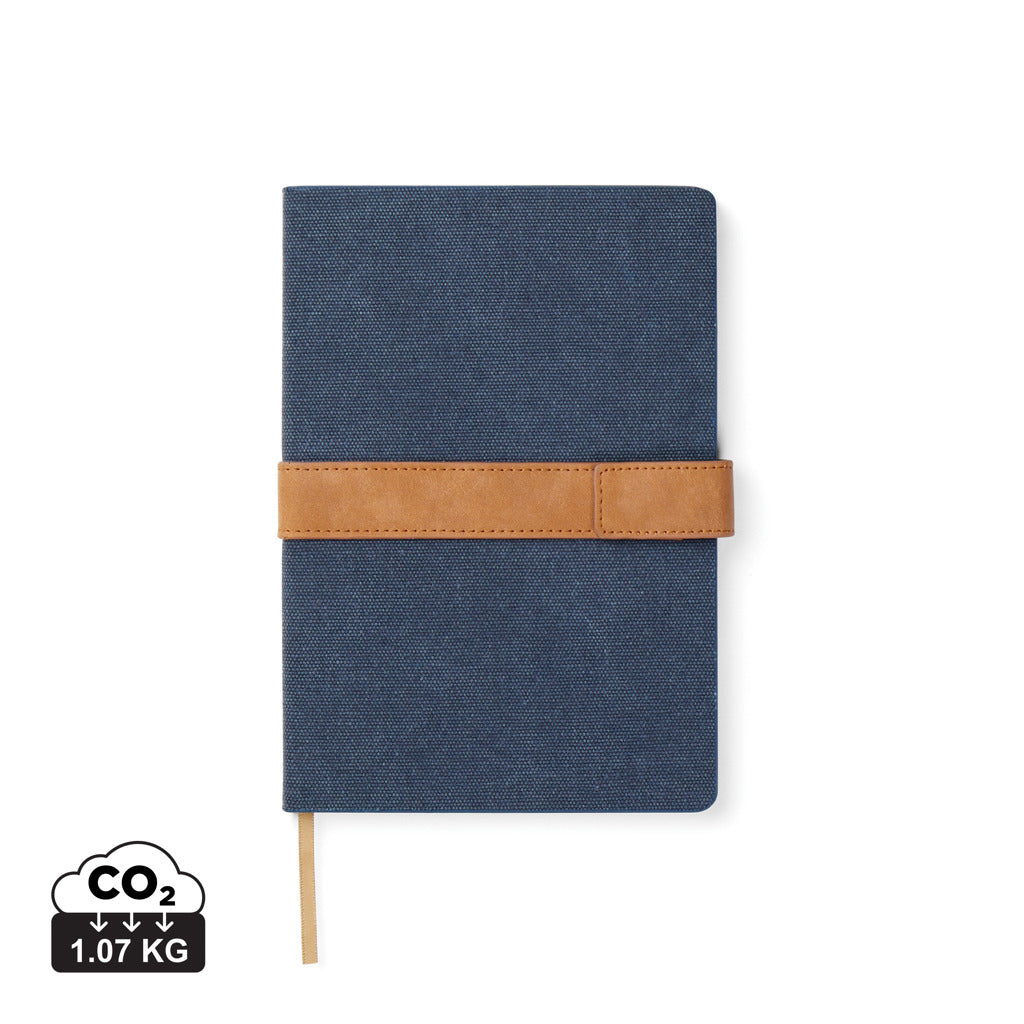 VINGA Bosler Notizbuch aus RCS recyceltem Papier – navy blau