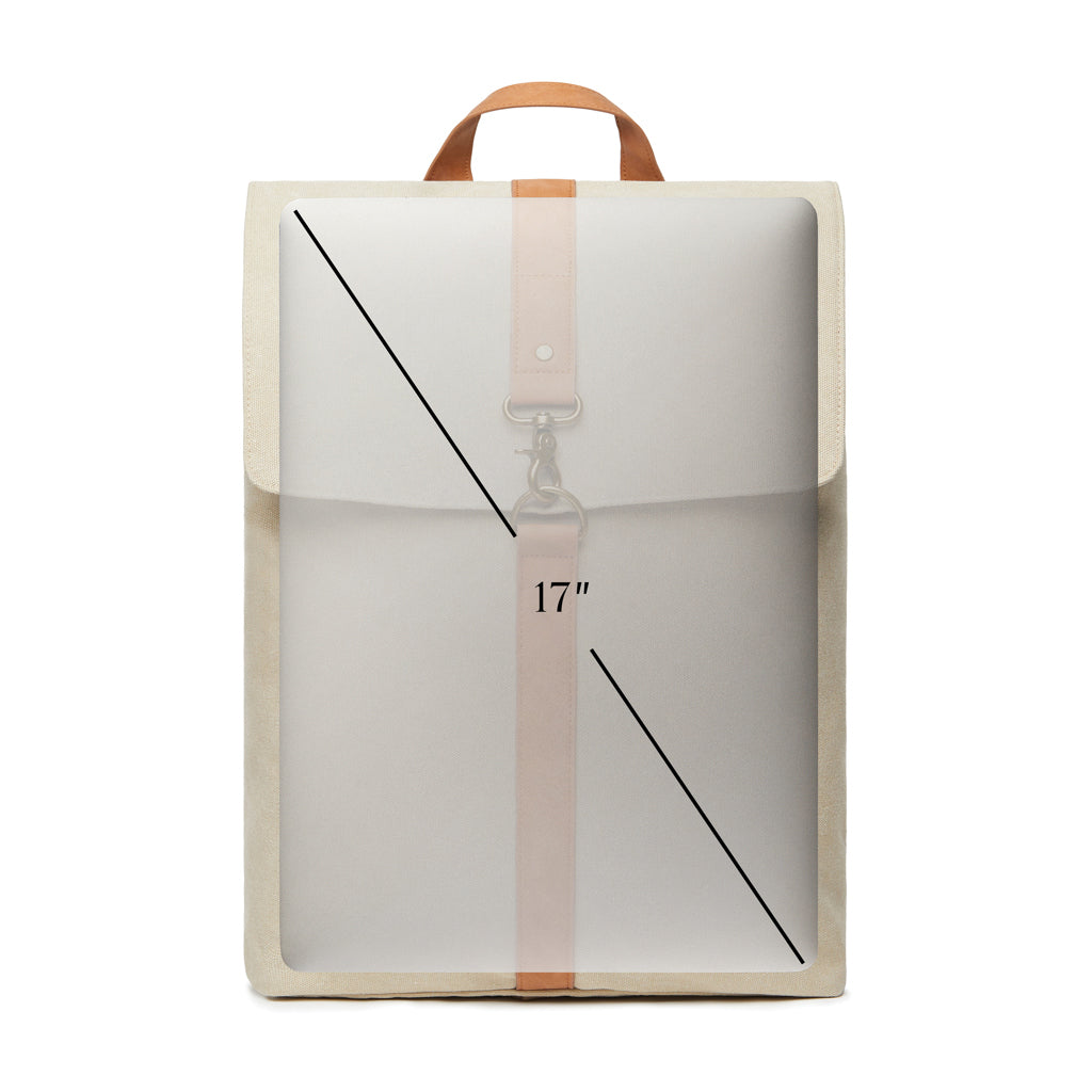 VINGA Bosler Rucksack aus GRS recyceltem Canvas – beige