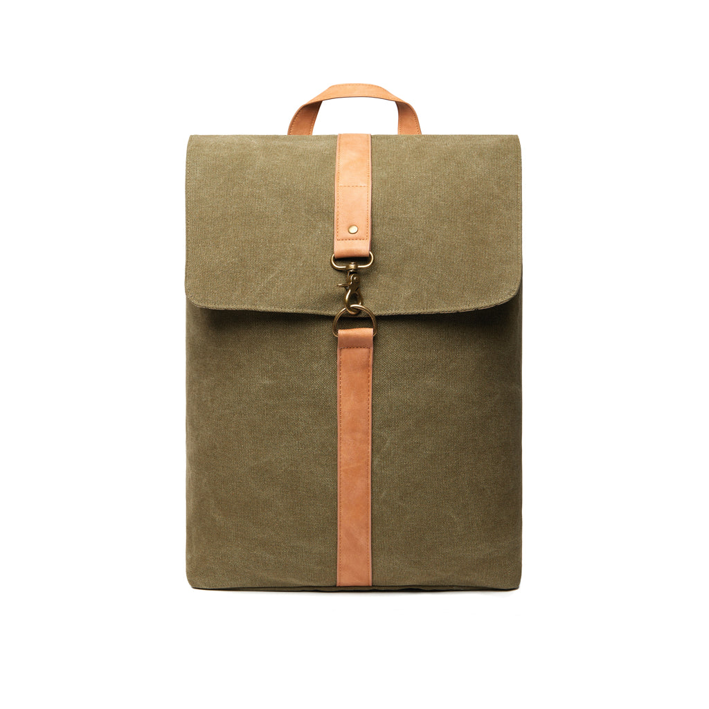 VINGA Bosler Rucksack aus GRS recyceltem Canvas – grün