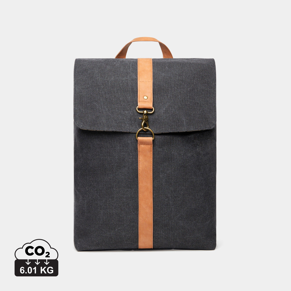 VINGA Bosler Rucksack aus GRS recyceltem Canvas – schwarz