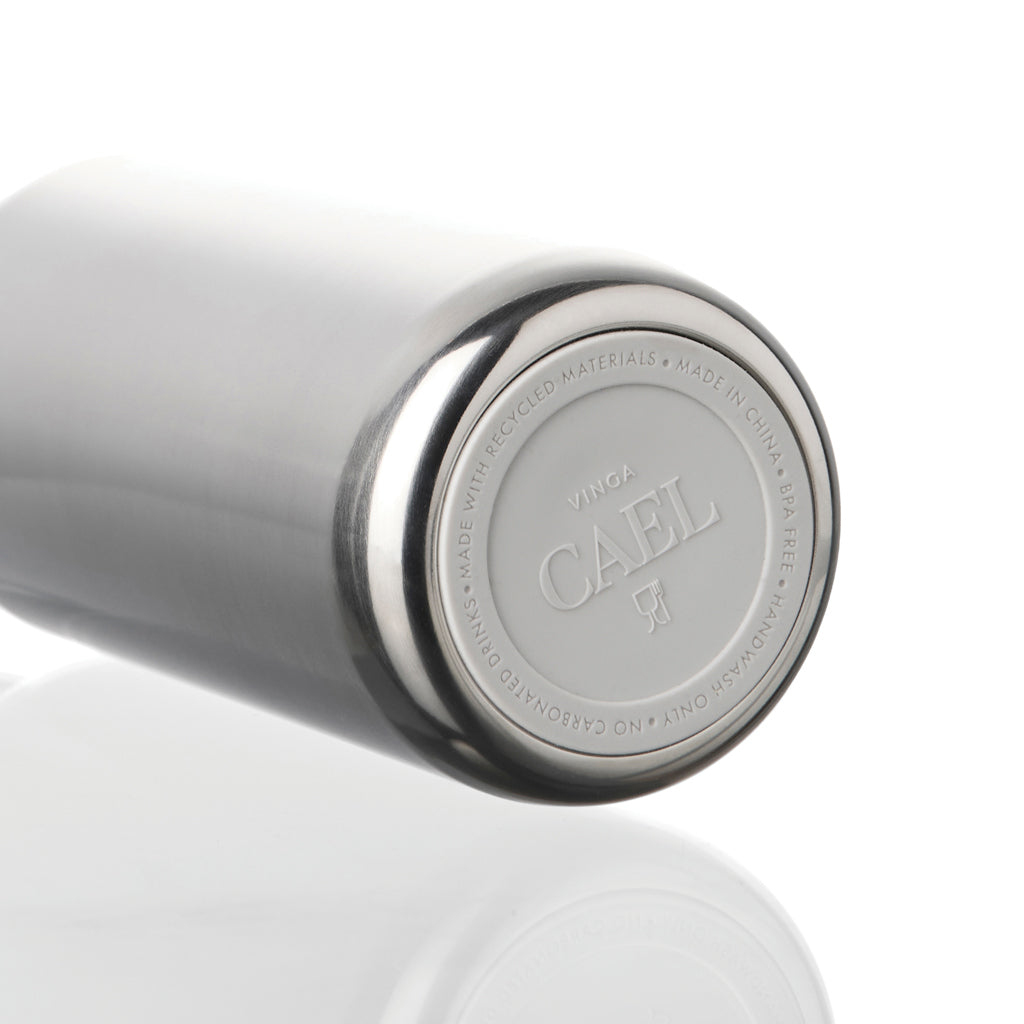 VINGA Cael RCS Stainless-Steel Trinkflasche 600ml – Silbergrau