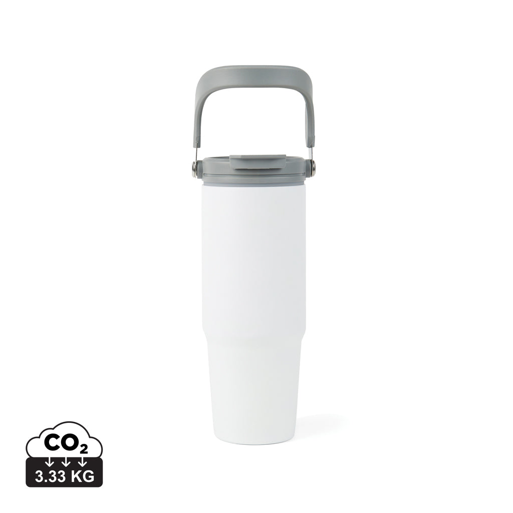VINGA Eos Trek 880ml Flasche aus RCS rec. Stainless-Steel – weiß