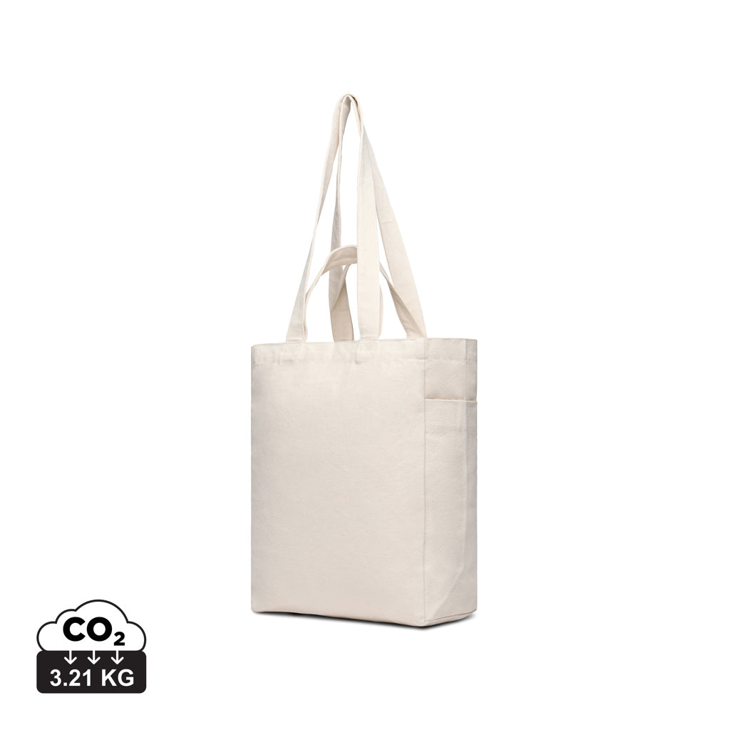 VINGA Hilo AWARE™ Tasche mit Reißverschluss aus rec. Canvas – off white