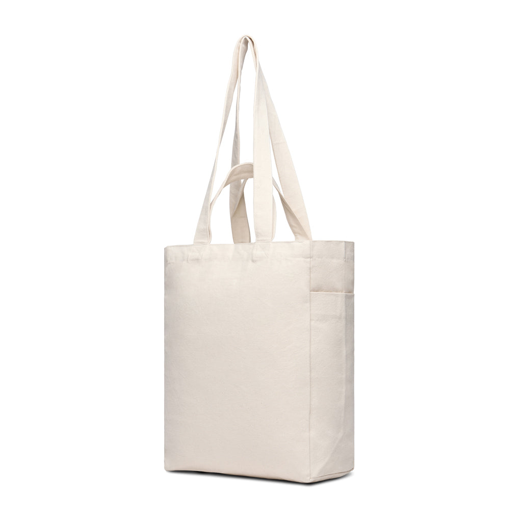 VINGA Hilo AWARE™ Tasche mit Reißverschluss aus rec. Canvas – off white