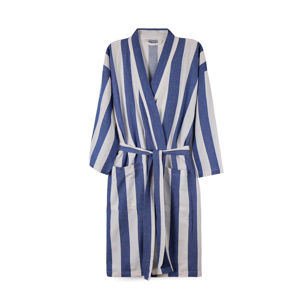 VINGA Ornos GRS Hamam-Bademantel L/XL – blau