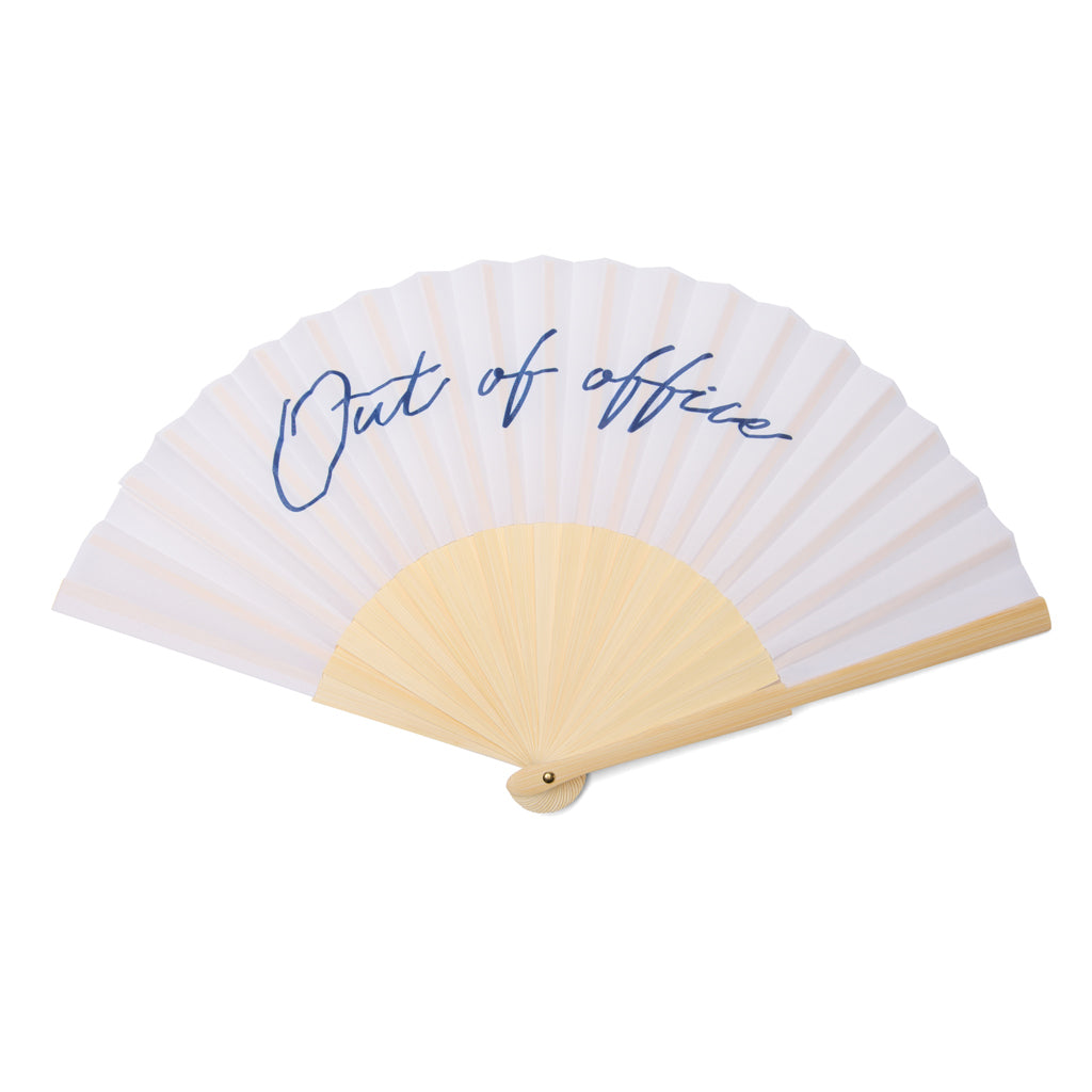 VINGA Out-of-office Handfächer – weiß