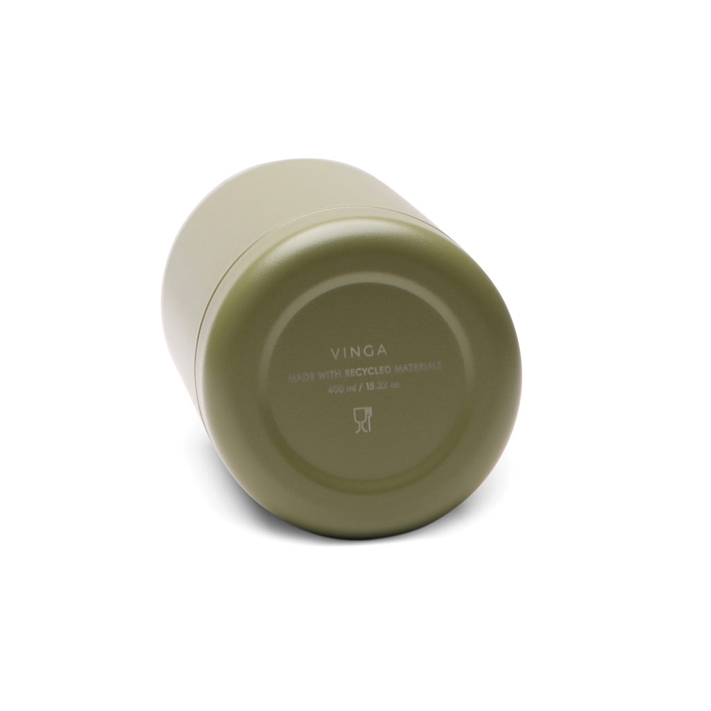 VINGA Parks Flasche aus RCS rec. Stainless-Steel, 400ml – grün