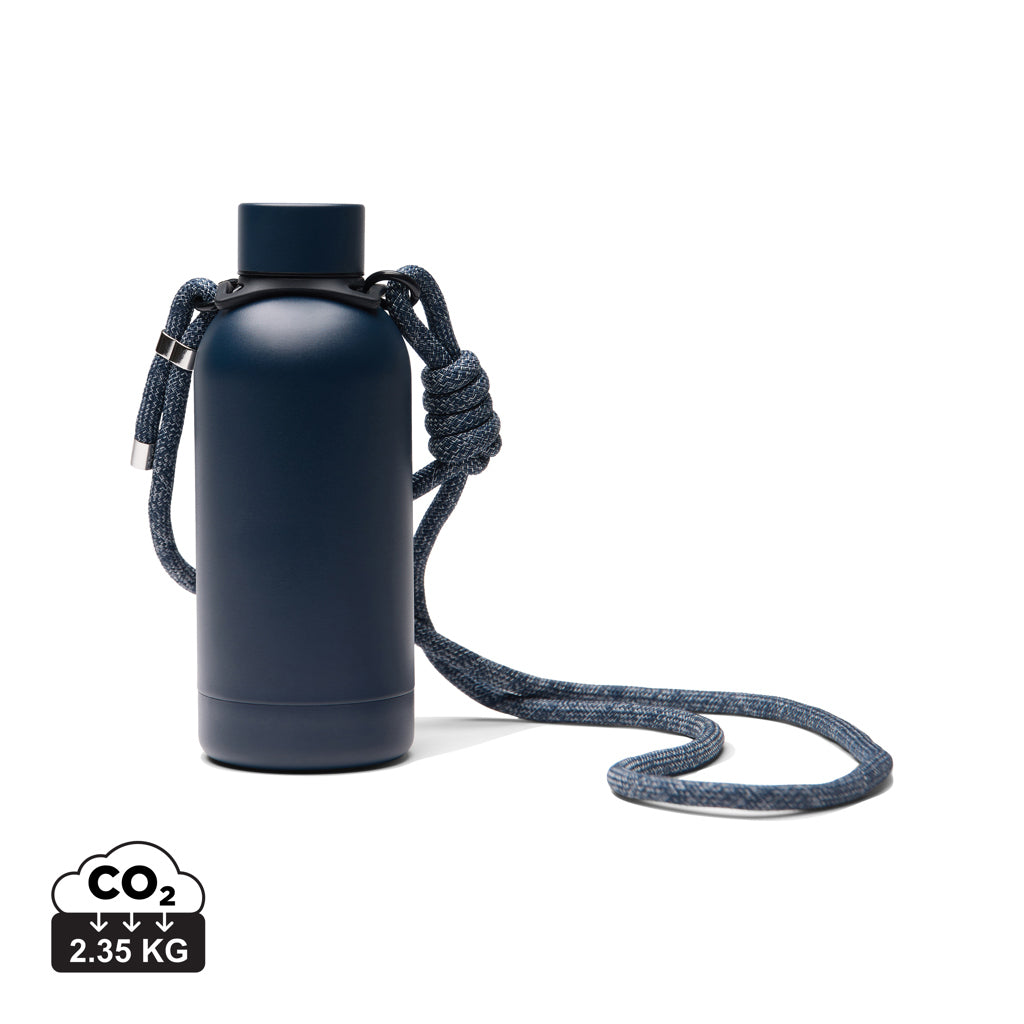 VINGA Parks Flasche aus RCS rec. Stainless-Steel, 400ml – navy blau