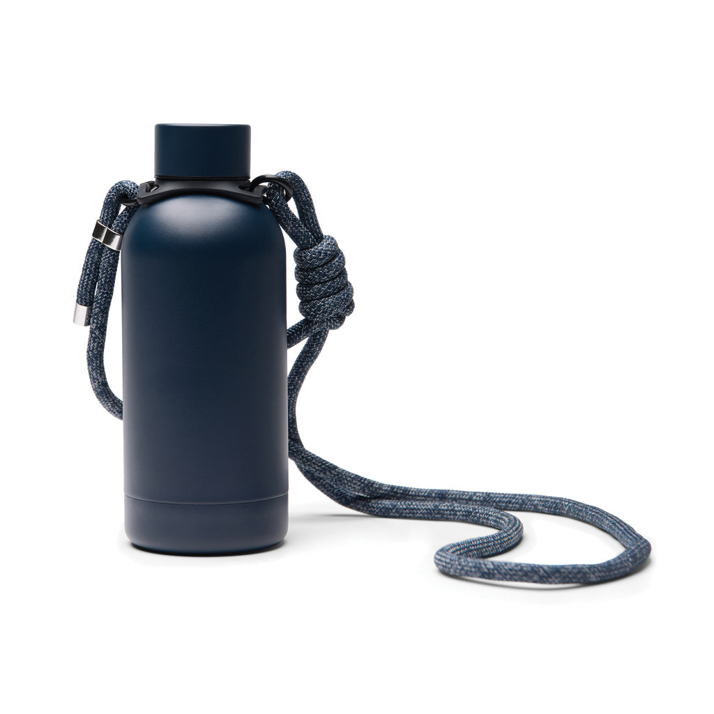 VINGA Parks Flasche aus RCS rec. Stainless-Steel, 400ml – navy blau
