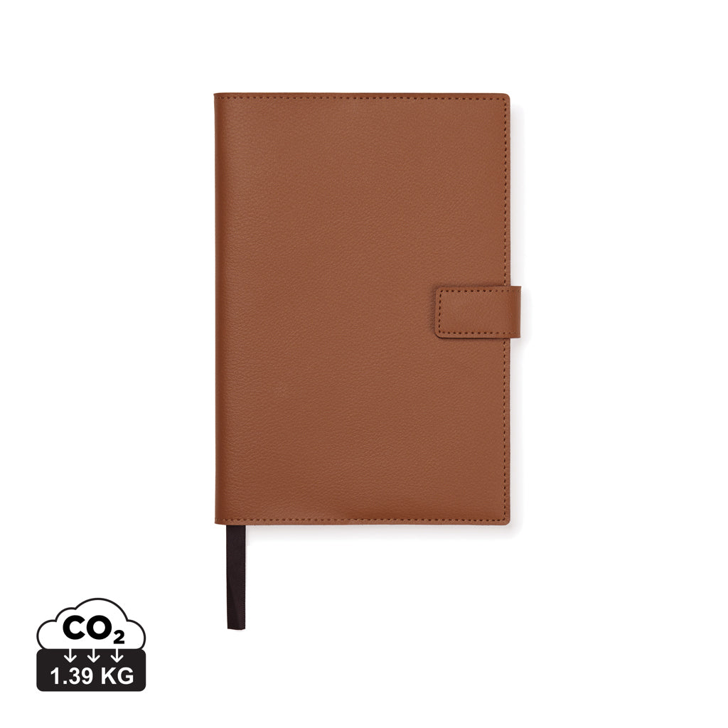 VINGA Timo Notizbuch aus RCS recyceltem rPET – braun