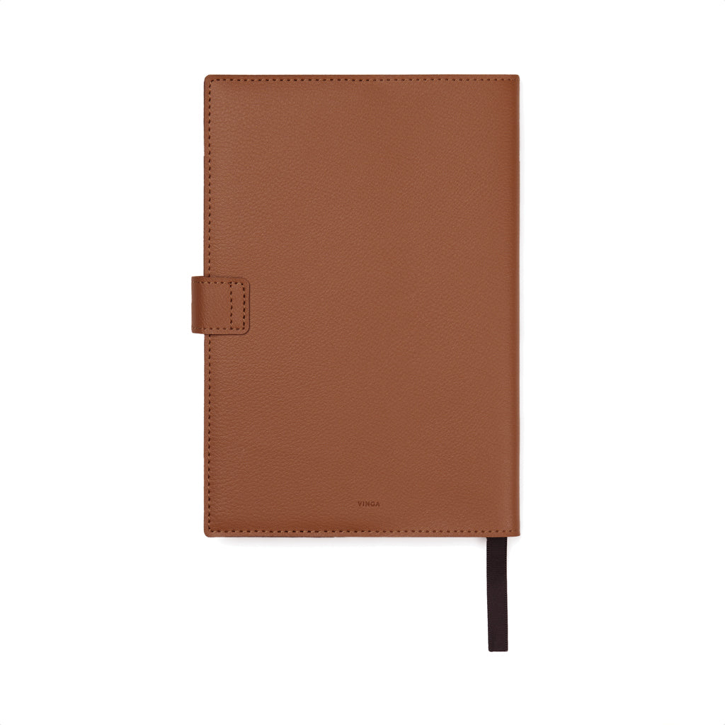 VINGA Timo Notizbuch aus RCS recyceltem rPET – braun