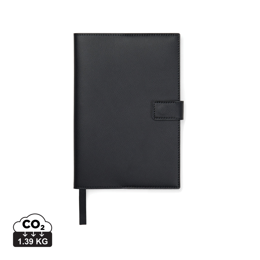 VINGA Timo Notizbuch aus RCS recyceltem rPET – schwarz