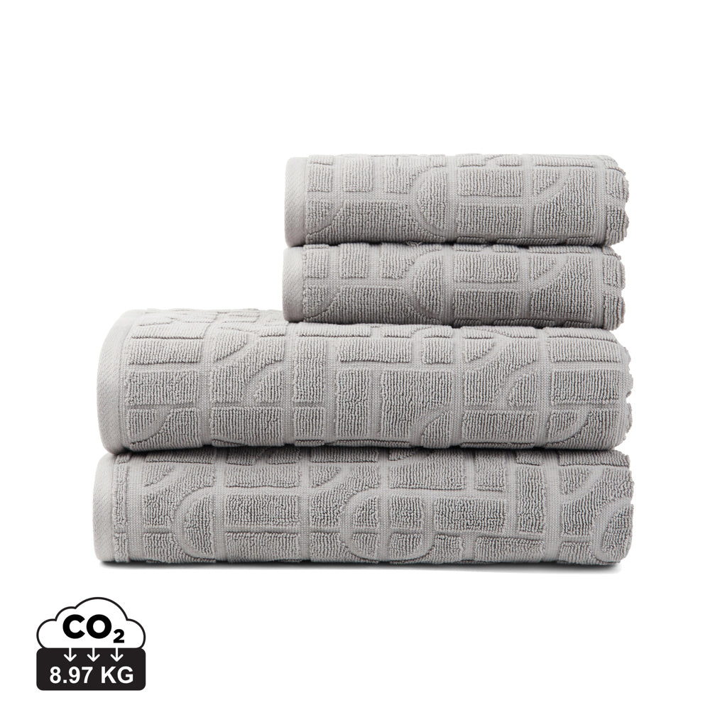 VINGA Verso Handtuch aus OCS Bio-Baumwolle, 4er-Set – grau