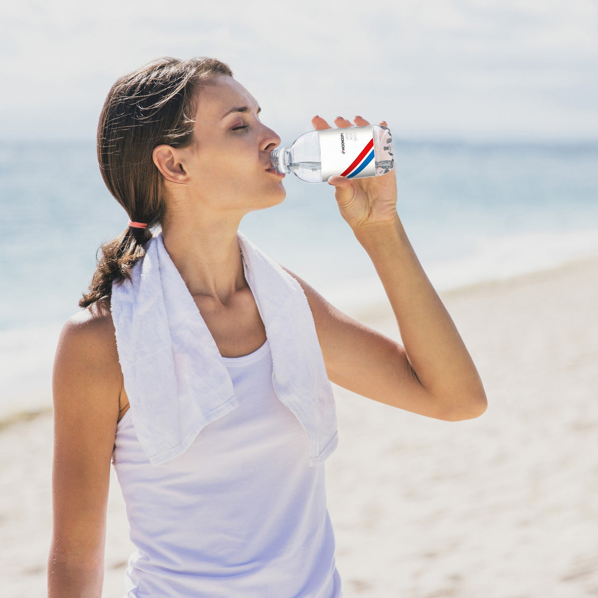 Vitaminwasser Zitrone 330 ml PET Flasche mit Papieretikett