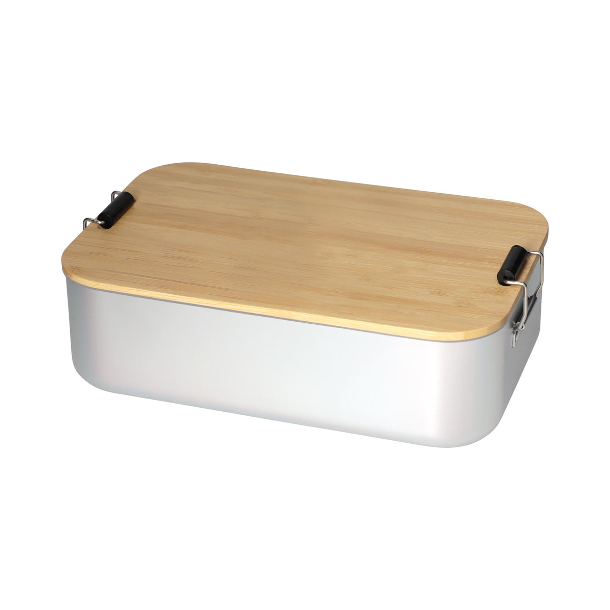 Vorratsdose „Bamboo“, groß – Silber / Natur