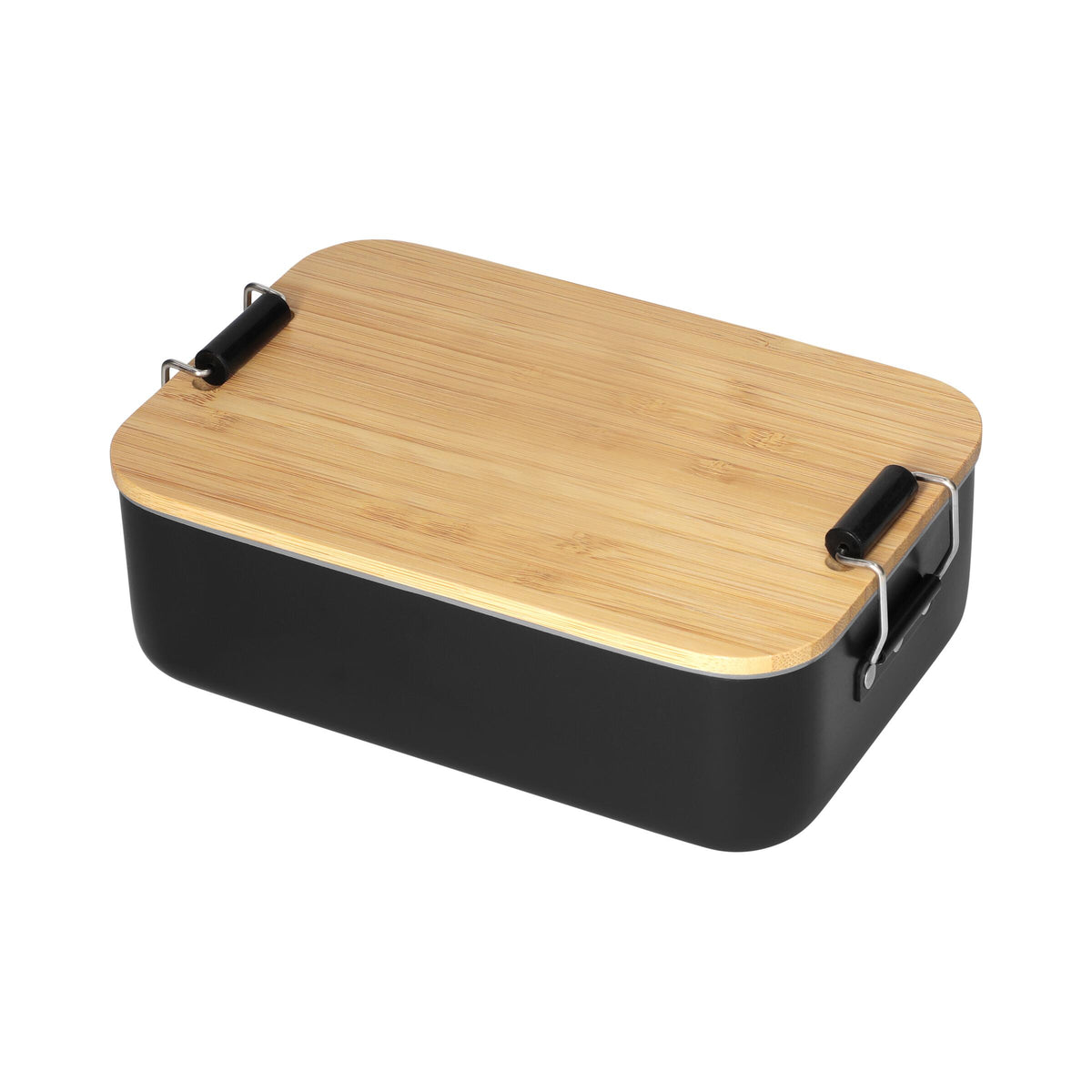 Vorratsdose „Bamboo“, klein – Schwarz / Natur
