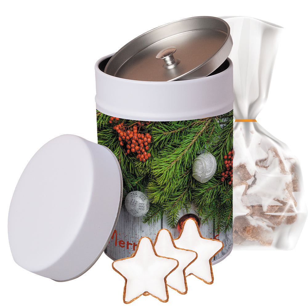 Weihnachtsgebäck in der Metalldose – Zimtsterne, ca. 100 g