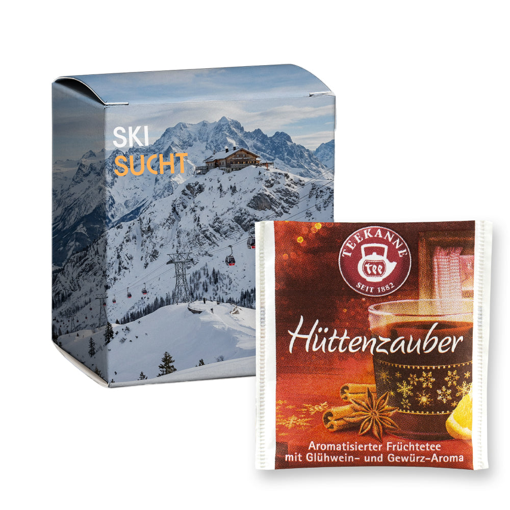 Weihnachtstee Sortiment in der Faltschachtel – Beuteltee Hüttenzauber, 5 Stück, 12,5 g