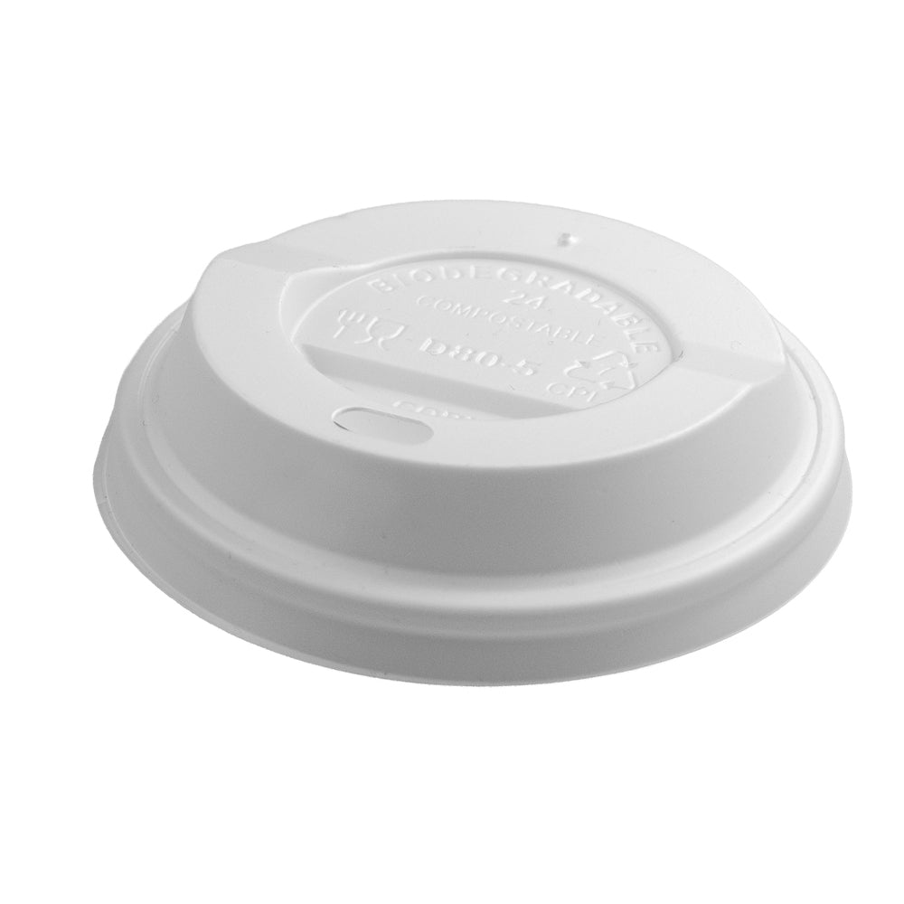 Weißer Deckel für Becher, 80 mm Durchmesser