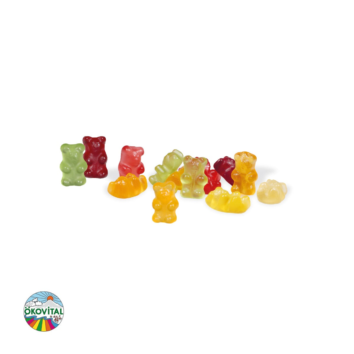 Becher geöffnet mit bunter Fruchtgummi Mischung