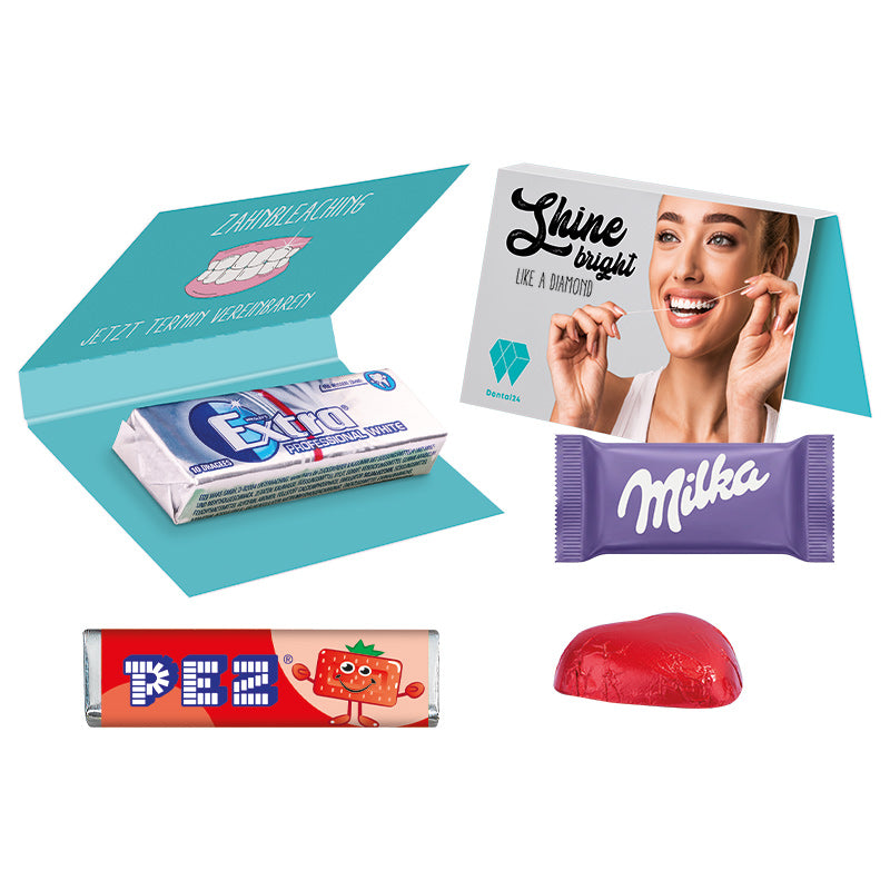 Werbekarte Visitenkartenformat Schokolade Milka