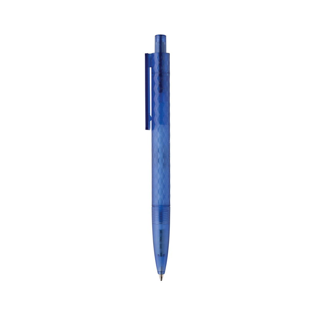 X3 Frosted-Pen aus GRS recyceltem PC – blau