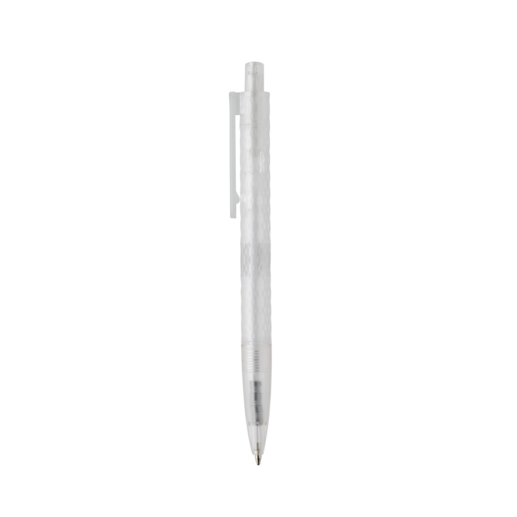 X3 Frosted-Pen aus GRS recyceltem PC – weiß