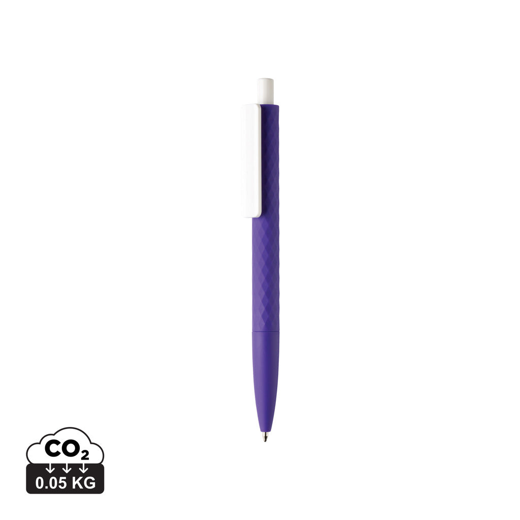 X3-Stift mit Smooth-Touch aus RCS recyceltem ABS – lila