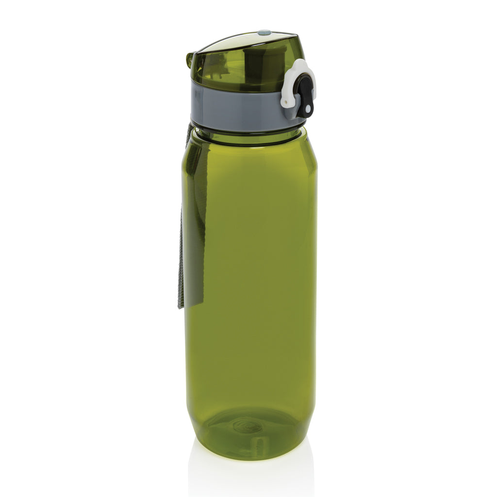 Yide verschließbare Wasserflasche aus RCS rec. PET, 800ml – grün