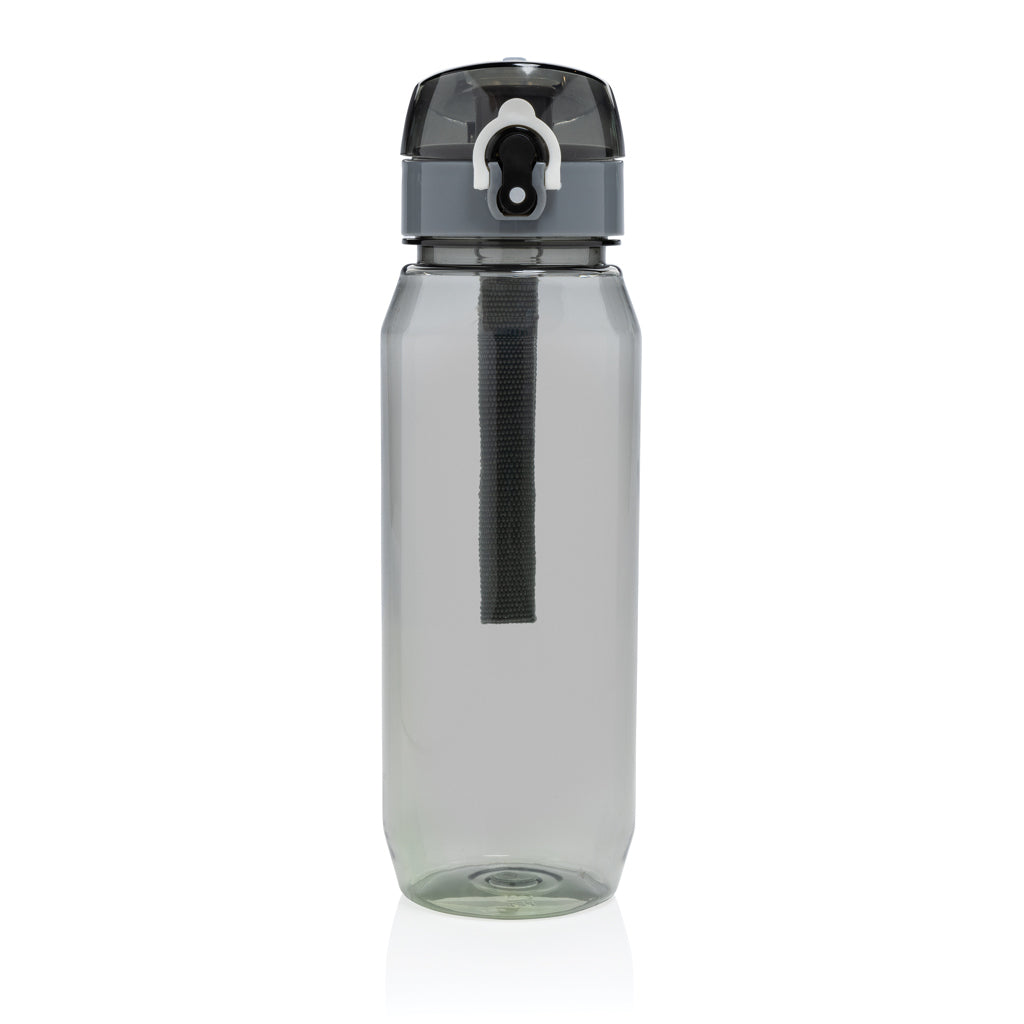 Yide verschließbare Wasserflasche aus RCS rec. PET, 800ml – schwarz