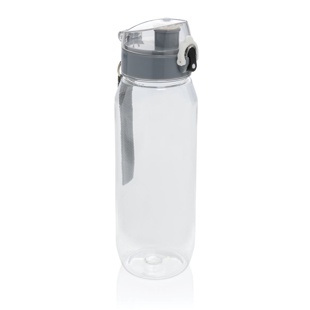 Yide verschließbare Wasserflasche aus RCS rec. PET, 800ml – transparent
