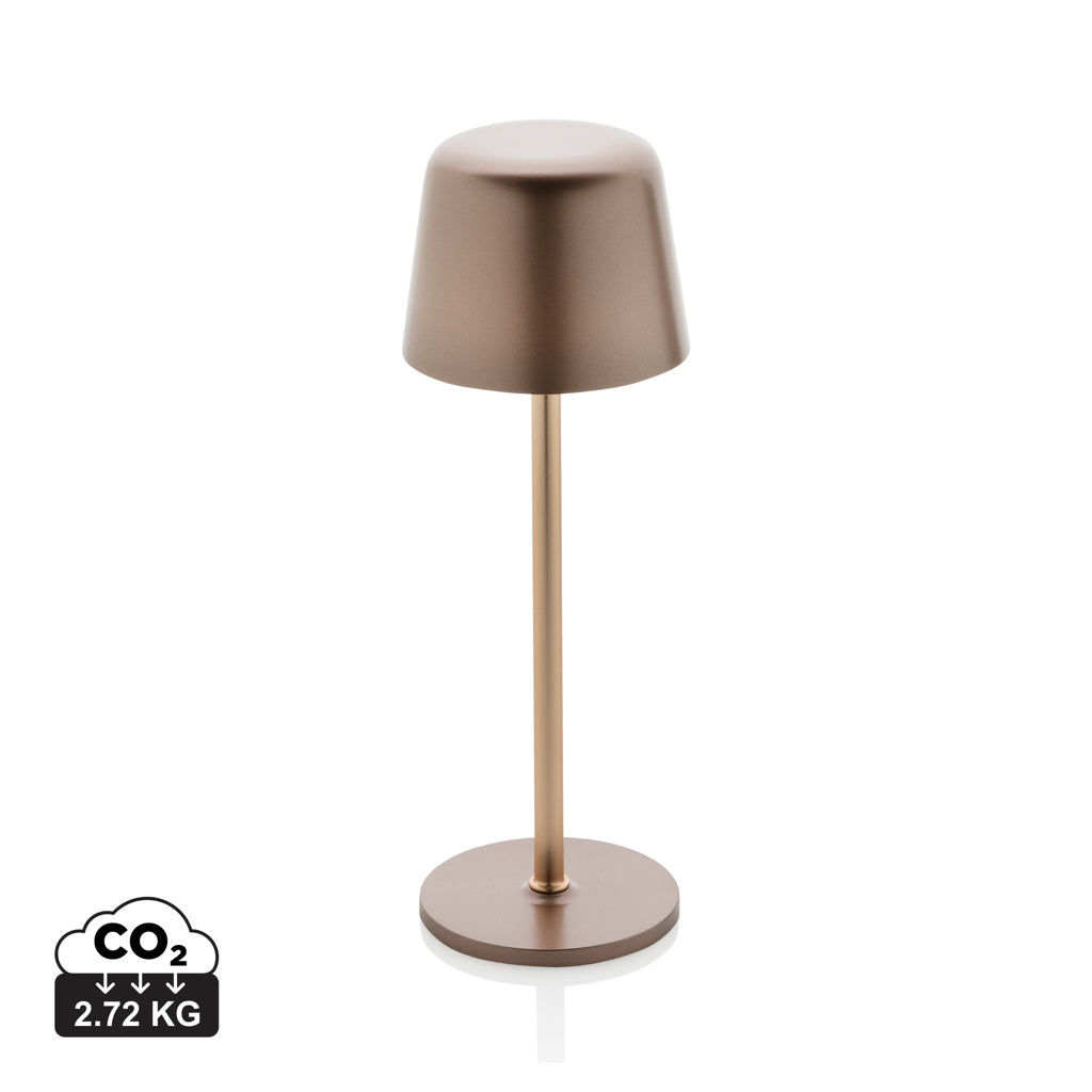 Zenic USB Tischleuchte aus RCS recyceltem Kunststoff – Bronze