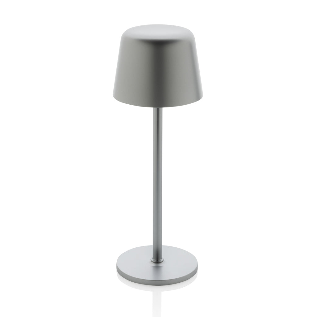 Zenic USB Tischleuchte aus RCS recyceltem Kunststoff – silber