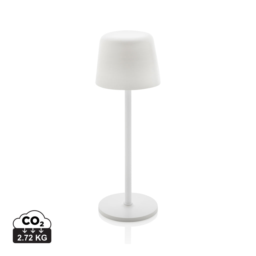 Zenic USB Tischleuchte aus RCS recyceltem Kunststoff – weiß